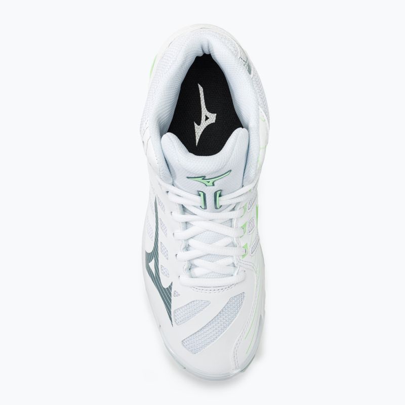 Buty do siatkówki damskie Mizuno Wave Voltage Mid white/glacial ridge/patina green 5