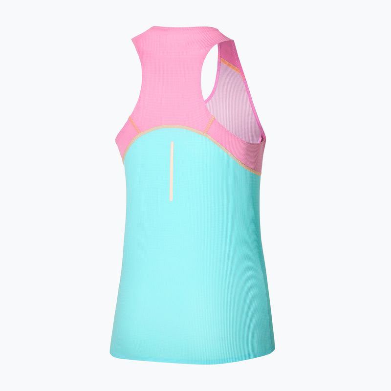 Tank top do biegania damski Mizuno Aero Tank blue glow 2