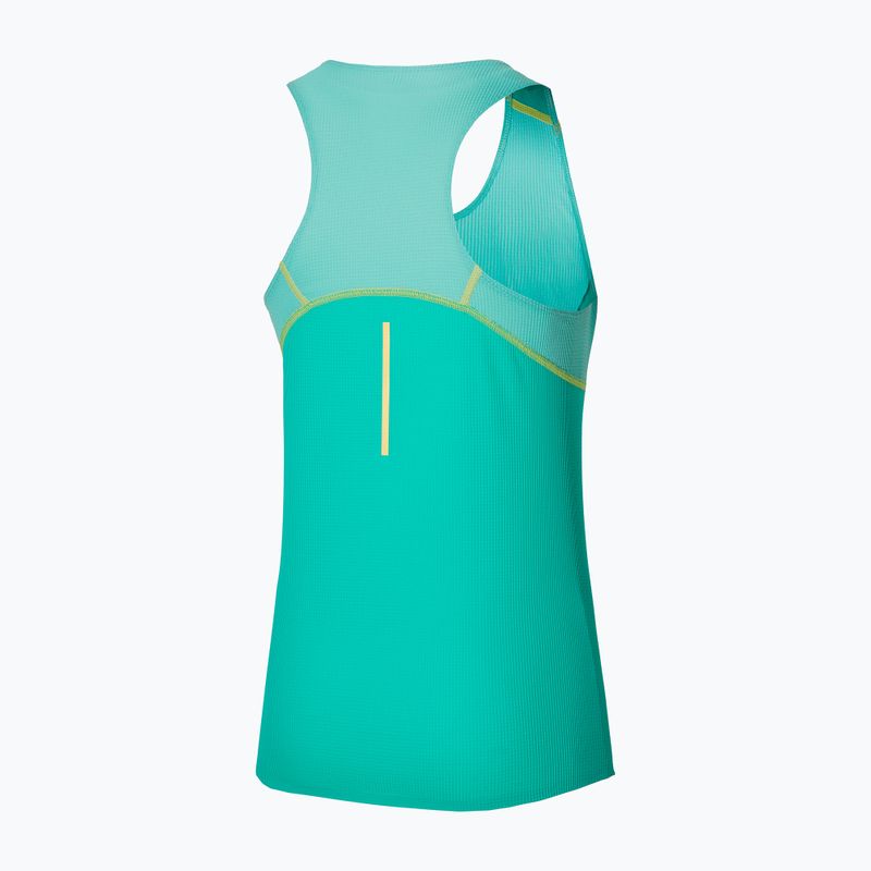 Tank top do biegania damski Mizuno Aero Tank blue turquoise 2