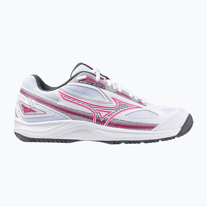 Buty do tenisa damskie Mizuno Break Shot 4 AC white / pink tetra / turbulence 8