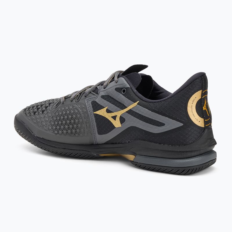 Buty do tenisa męskie Mizuno Wave Exceed Tour 6 AC iron gate/gold/black 3