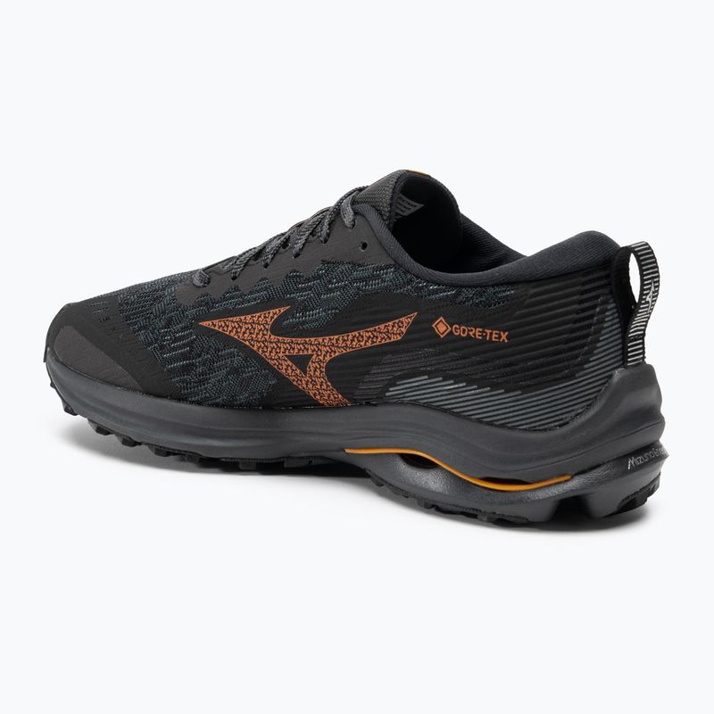 Buty do biegania męskie Mizuno Wave Rider GTX black/nasturtium/carrot curl 3