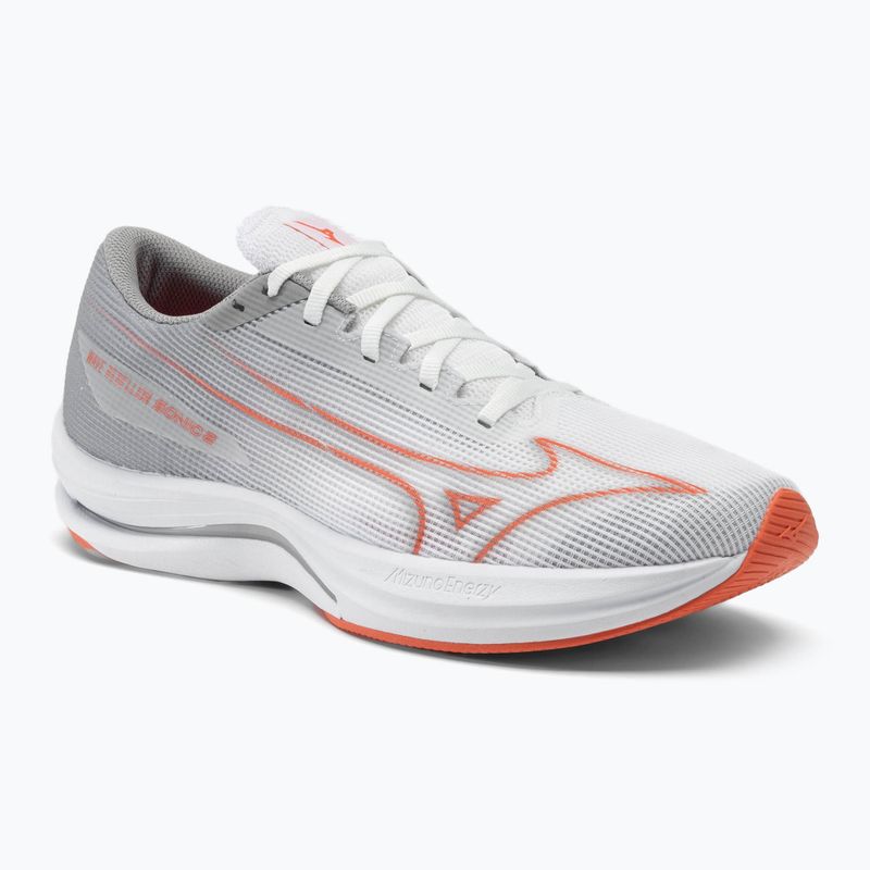 Buty do biegania męskie Mizuno Wave Rebellion Sonic 2 white/hot coral/harbor mist