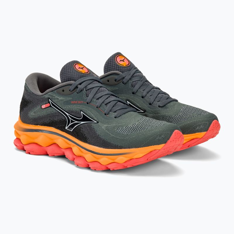 Buty do biegania damskie Mizuno Wave Sky 7 turbulence/white/carrot curl 5