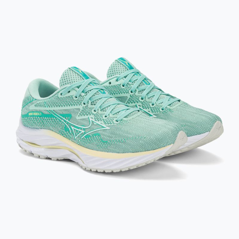 Buty do biegania damskie Mizuno Wave Rider 27 eggshell blue/white/anise flower 5