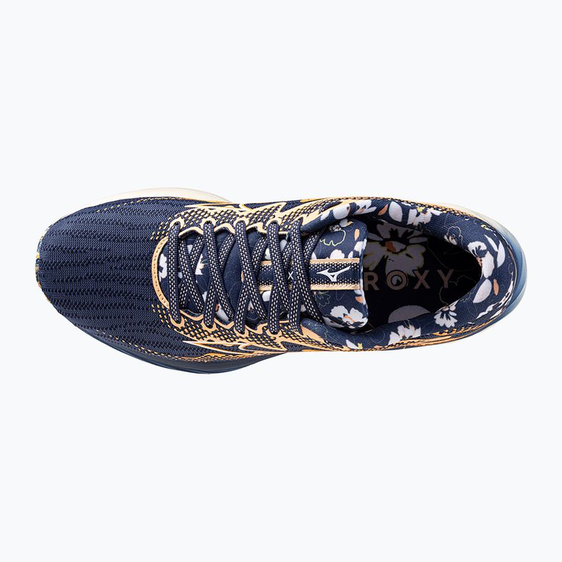 Buty do biegania damskie Mizuno Wave Rider 27 Roxy naval academy/ white/ peach fuzz 12