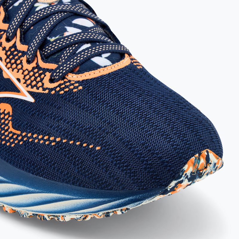 Buty do biegania damskie Mizuno Wave Rider 27 Roxy naval academy/ white/ peach fuzz 7