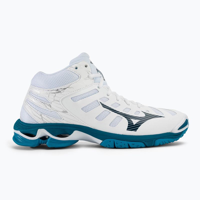 Buty do siatkówki Mizuno Wave Voltage Mid white/sailor blue/silver 2