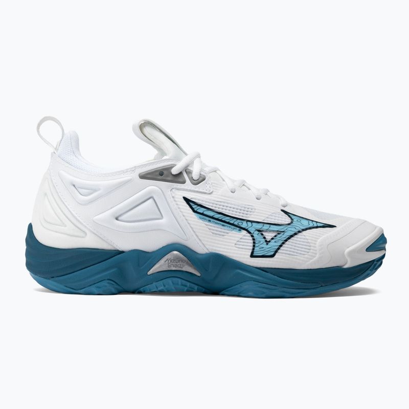 Buty do siatkówki męskie Mizuno Wave Momentum 3 white/sailor blue/silver 2