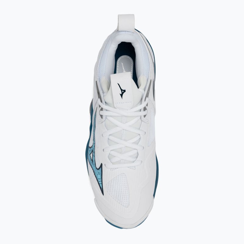 Buty do siatkówki męskie Mizuno Wave Momentum 3 white/sailor blue/silver 5