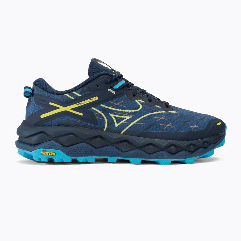 Buty do biegania męskie Mizuno Wave Mujin 10 dress blues/sharp green/swim cap 2