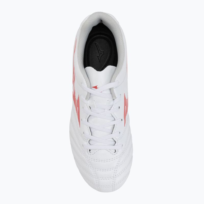 Buty piłkarskie dziecięce Mizuno Monarcida Neo III Select Jr MD white/radiant red 5