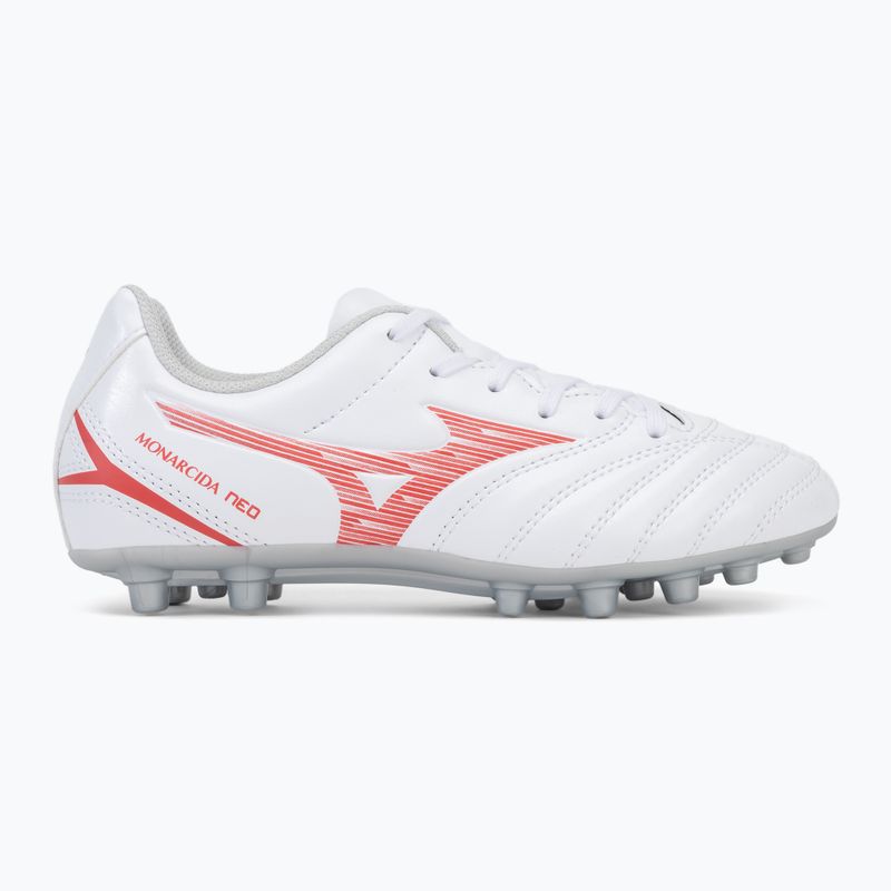 Buty piłkarskie dziecięce Mizuno Monarcida Neo III Select AG white/radiant red 2