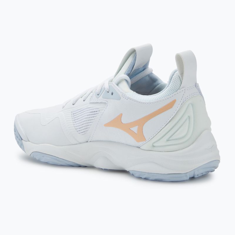 Buty do siatkówki damskie Mizuno Wave Momentum 3 white/ navy peony/ peach parfait 3