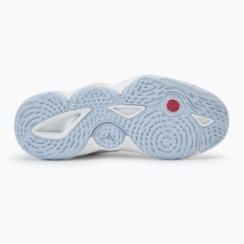 Buty do siatkówki damskie Mizuno Wave Momentum 3 white/ navy peony/ peach parfait 4