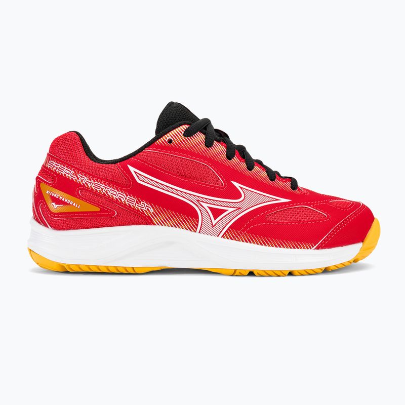 Buty do piłki ręcznej dziecięce Mizuno Stealth Star 2 Jr radiant red/white/carrot curl 2