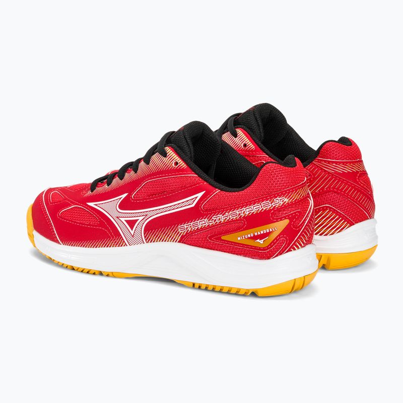 Buty do piłki ręcznej dziecięce Mizuno Stealth Star 2 Jr radiant red/white/carrot curl 3