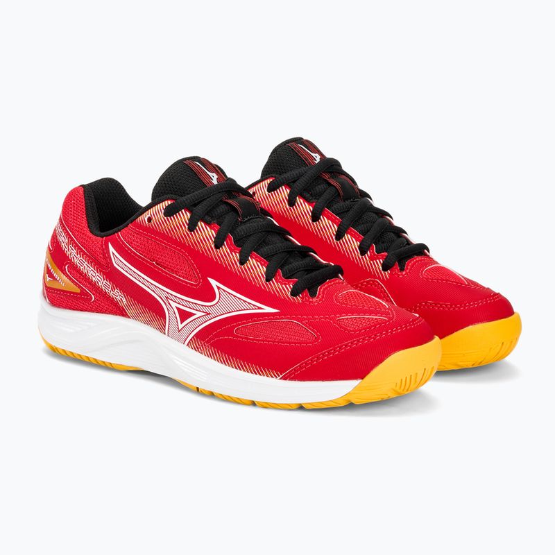 Buty do piłki ręcznej dziecięce Mizuno Stealth Star 2 Jr radiant red/white/carrot curl 4