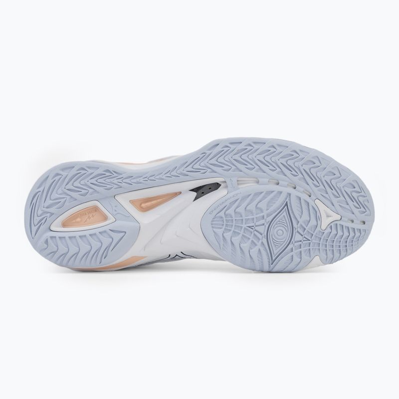 Buty do piłki ręcznej damskie Mizuno Wave Mirage 5 white/navy peony/peach parfait 4