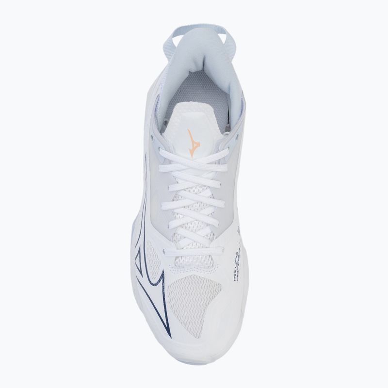 Buty do piłki ręcznej damskie Mizuno Wave Mirage 5 white/navy peony/peach parfait 5
