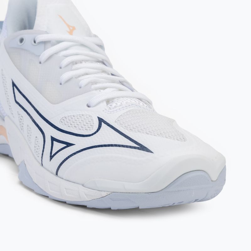 Buty do piłki ręcznej damskie Mizuno Wave Mirage 5 white/navy peony/peach parfait 7