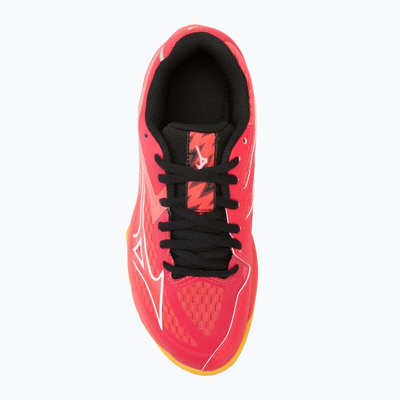 Buty do siatkówki dziecięce Mizuno Lightning Star Z7 radiant red/white/carrot curl 5