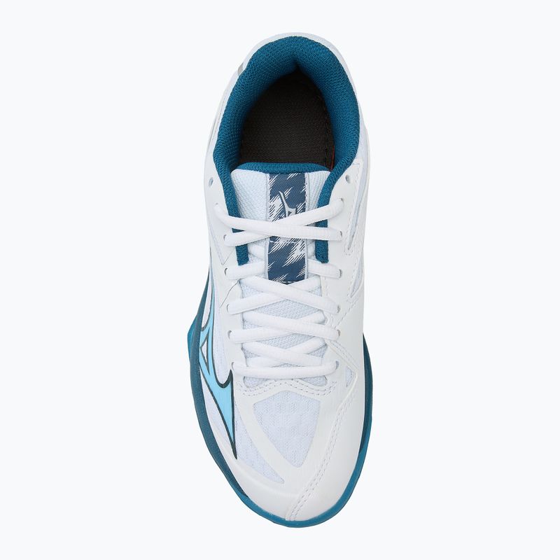 Buty do siatkówki dziecięce Mizuno Lightning Star Z7 white/sailor blue/silver 5