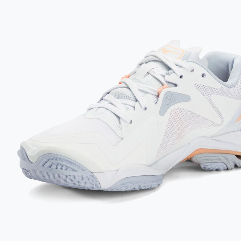 Buty do siatkówki damskie Mizuno Wave Lightning Z8 white/ navy peony/ peach parfait 7