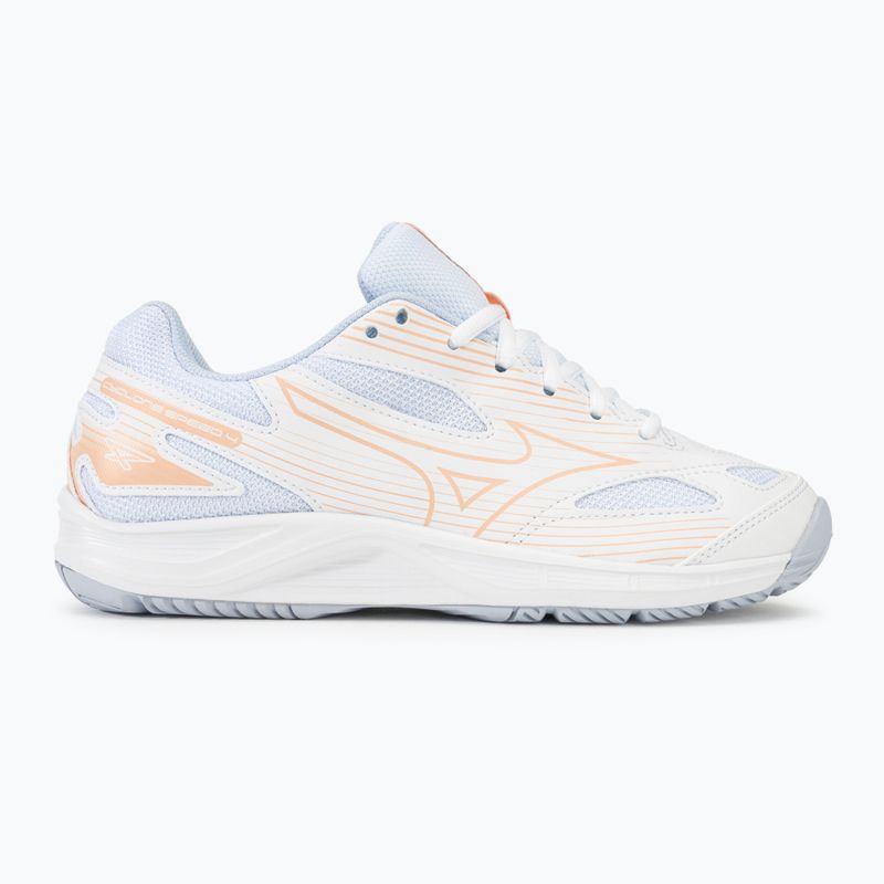 Buty do siatkówki Mizuno Cyclone Speed 4 white/peach parfait/halogen blue 2