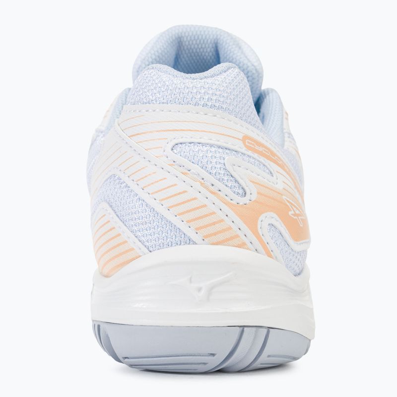 Buty do siatkówki Mizuno Cyclone Speed 4 white/peach parfait/halogen blue 6