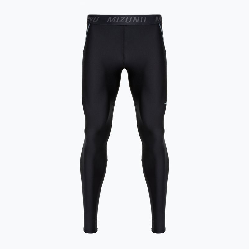 Legginsy do biegania męskie Mizuno BG3000 Long black/ aquifer