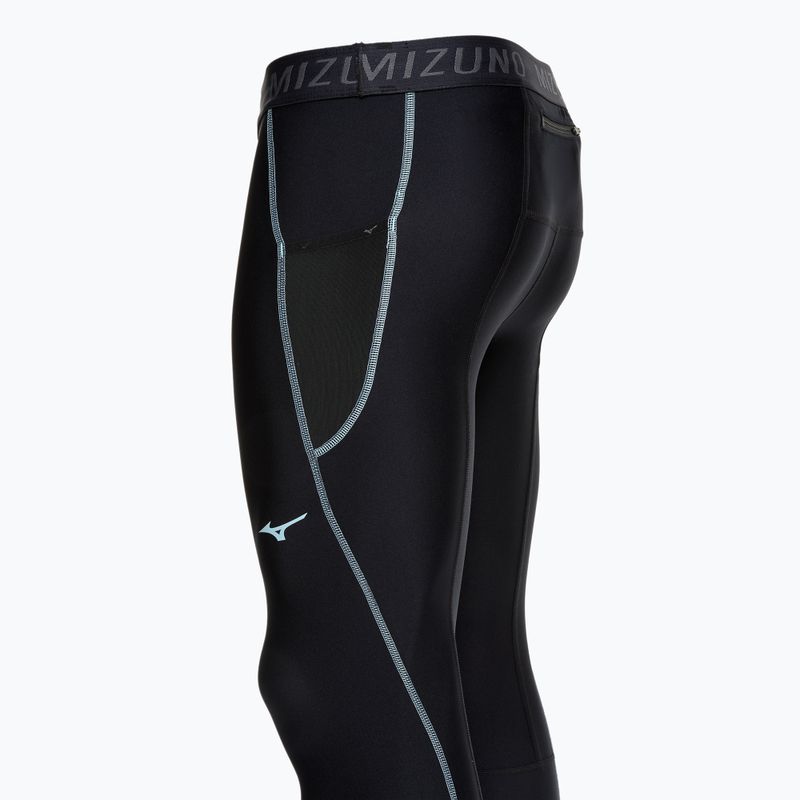 Legginsy do biegania męskie Mizuno BG3000 Long black/ aquifer 3