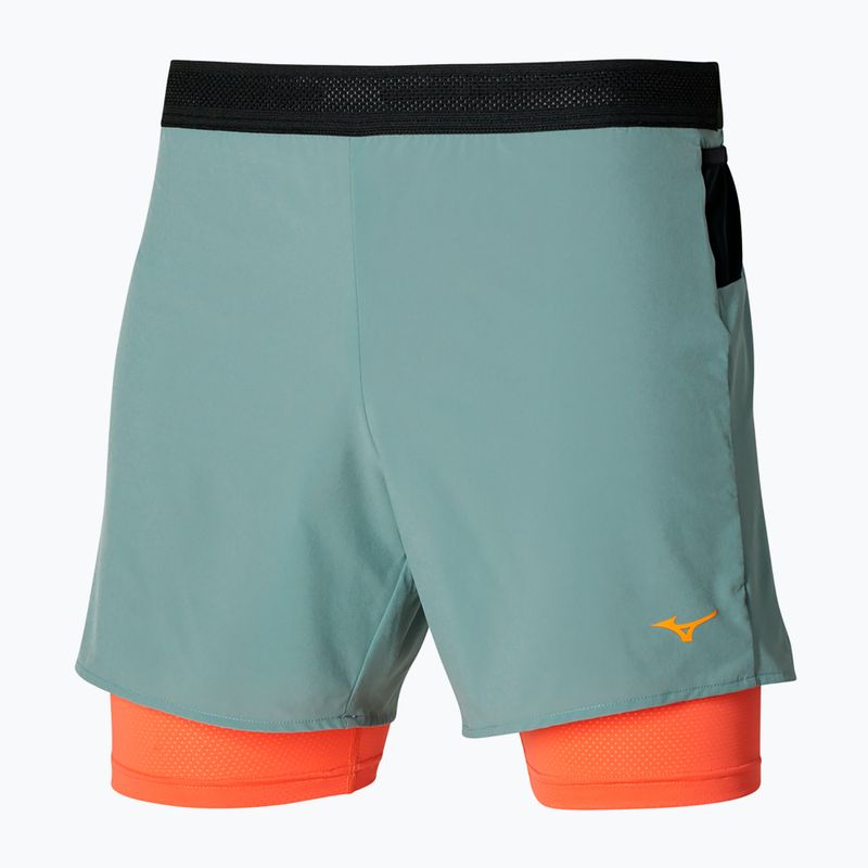 Spodenki do biegania męskie Mizuno ER 5.5" 2IN1 lead/nasturtium 3