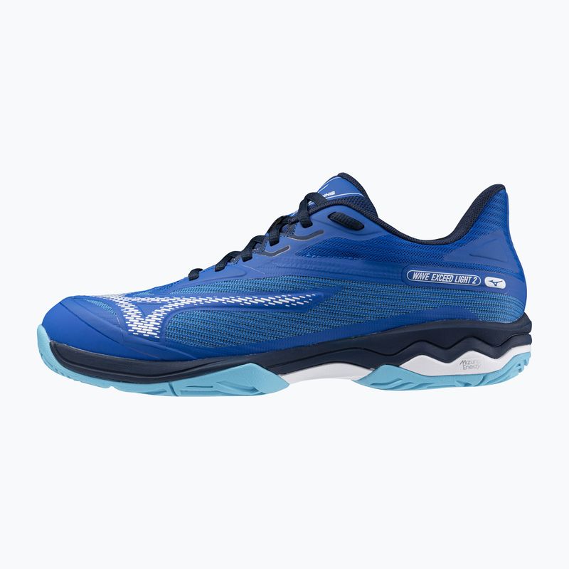 Buty do tenisa męskie Mizuno Wave Exceed Light 2 AC mugen blue/white/river blue