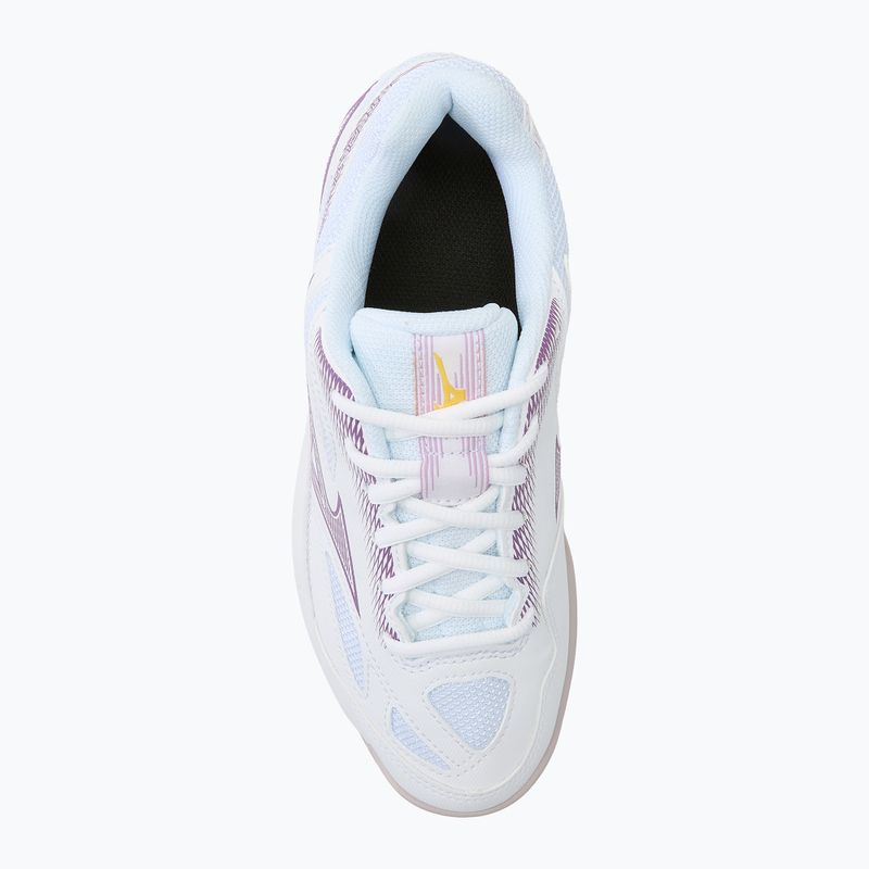 Buty do piłki ręcznej dziecięce Mizuno Stealth Star 2 Jr white/patrician purple/quince 5