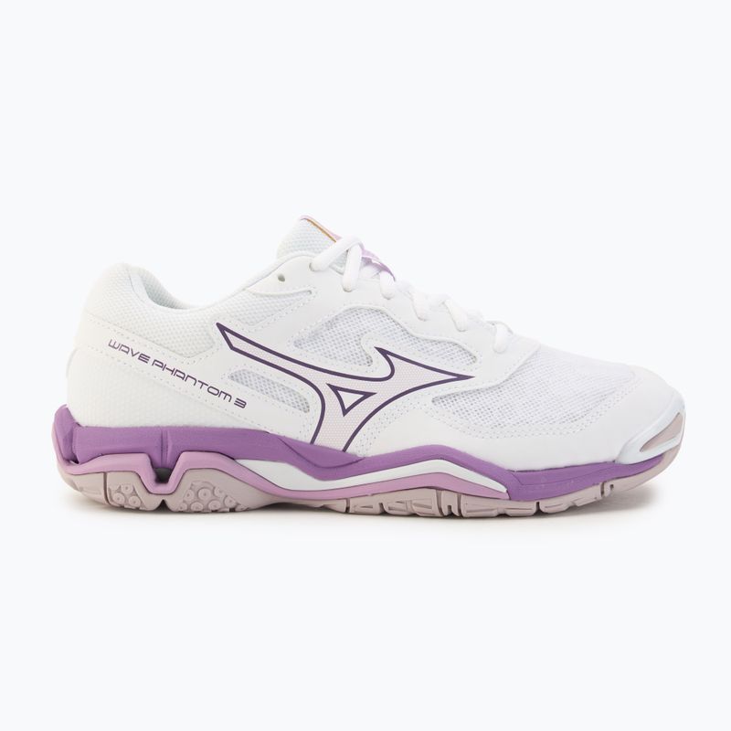 Buty do piłki ręcznej damskie Mizuno Wave Phantom 3 white/patrician purple/quince 2