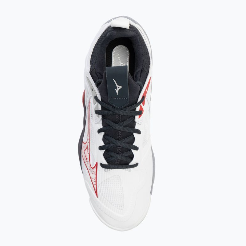 Buty do siatkówki męskie Mizuno Wave Momentum 3 white/salsa/black 5