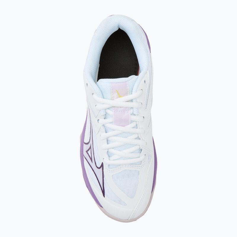 Buty do siatkówki dziecięce Mizuno Lightning Star Z7 white/patrician purple/quince 5