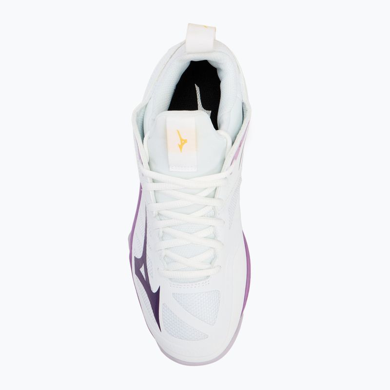 Buty do siatkówki damskie Mizuno Wave Dimension white/patrician purple/quince 5