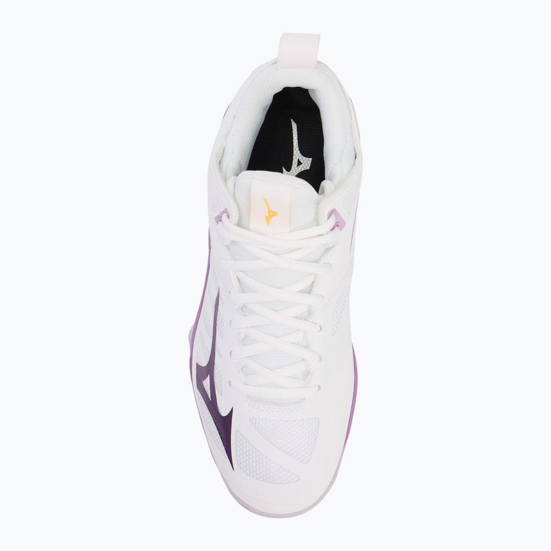 Buty do siatkówki damskie Mizuno Wave Dimension Mid white/patrician purple/quince 5