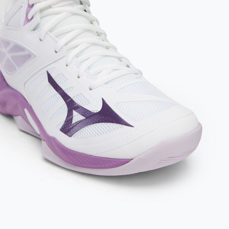 Buty do siatkówki damskie Mizuno Wave Dimension Mid white/patrician purple/quince 7