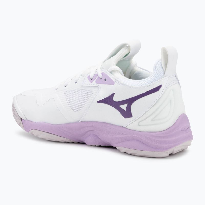 Buty do siatkówki damskie Mizuno Wave Momentum 3 white/patrician purple/quince 3