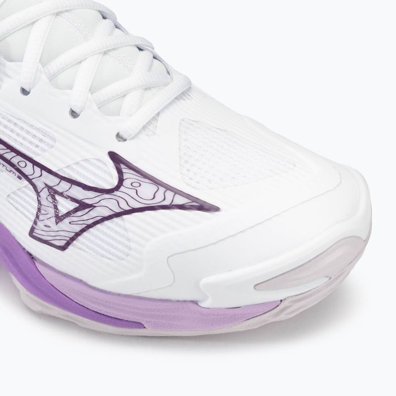 Buty do siatkówki damskie Mizuno Wave Momentum 3 white/patrician purple/quince 7