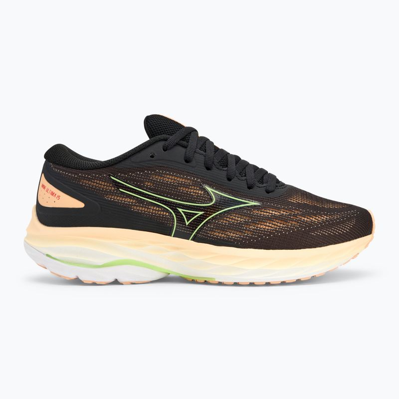 Buty do biegania damskie Mizuno Wave Ultima 15 black/ mizuno neo lime/ apricot ice 2