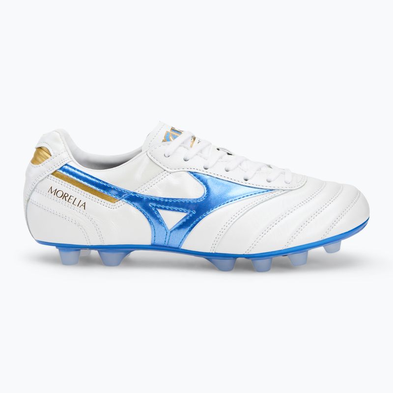 Buty piłkarskie męskie Mizuno Morelia II Japan Md white/laser blue/gold 2