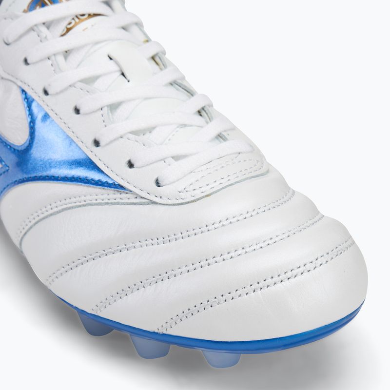 Buty piłkarskie męskie Mizuno Morelia II Japan Md white/laser blue/gold 7