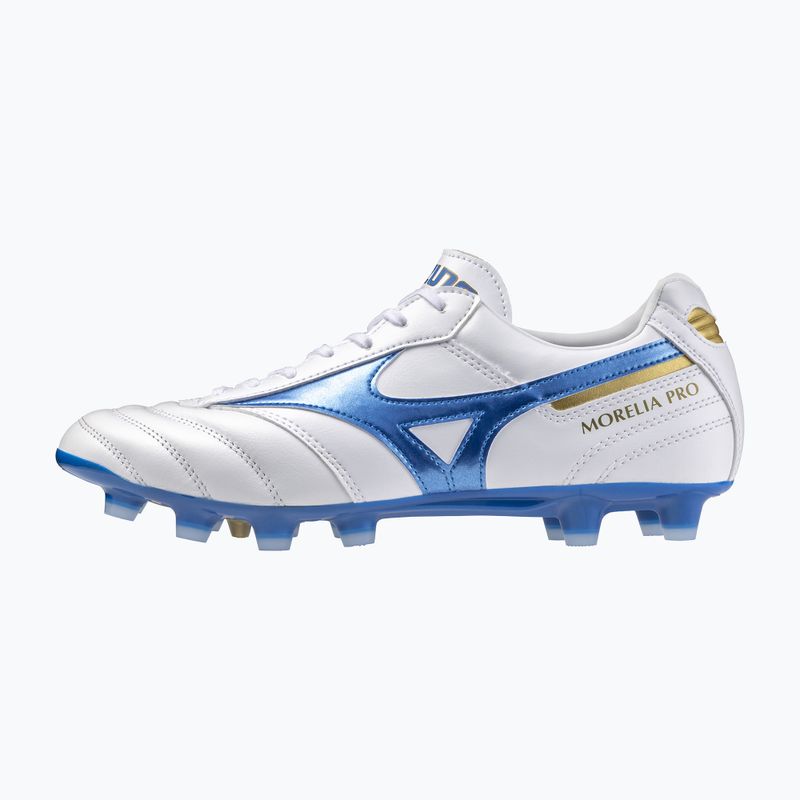 Buty piłkarskie męskie Mizuno Morelia II Pro MD white/laser blue/gold