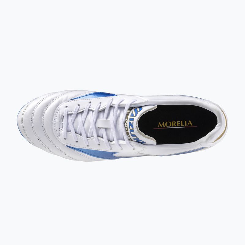 Buty piłkarskie Mizuno Morelia II Pro MD white/laser blue/gold 12