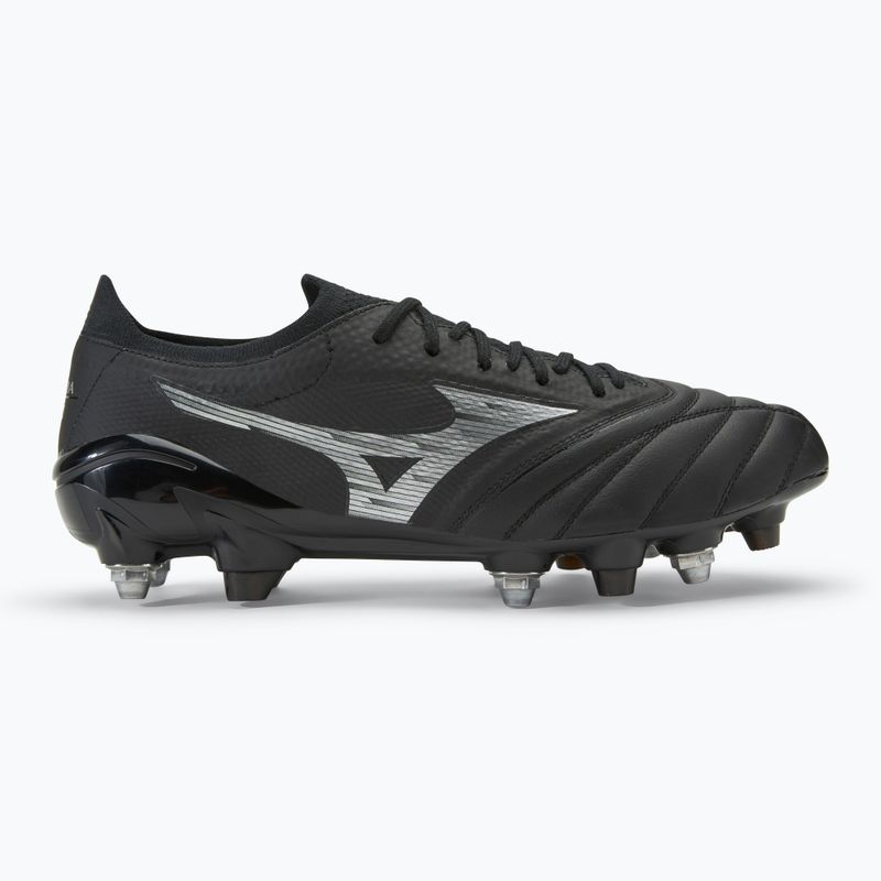 Buty piłkarskie męskie Mizuno Morelia Neo IV β Elite MIX black/galaxy silver 2