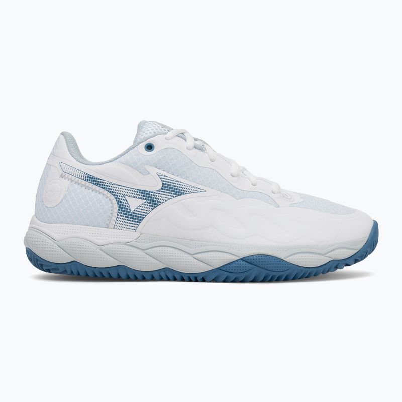 Buty do tenisa damskie Mizuno Wave Enforce Court CC W white/ parisian blue/ plein air 2